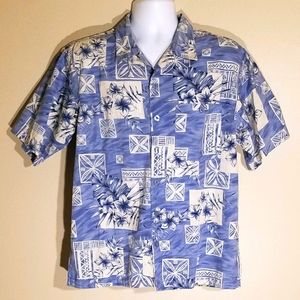 Mens Weekender button up Hawaiian floral hybisscas